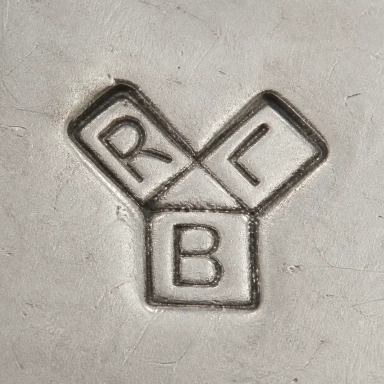Lunt Silversmiths: RLB; oxidized reconstruction.