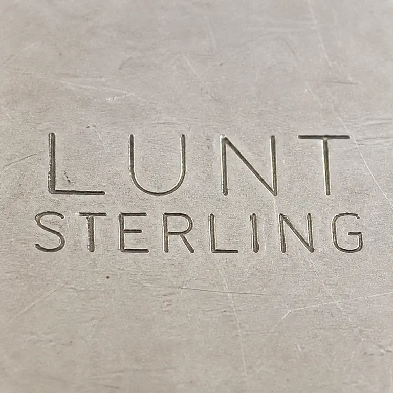 Lunt Silversmiths: Lunt Sterling; oxidized reconstruction.