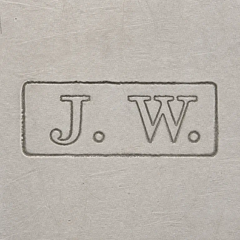 Joseph Wyatt (possible): JW; oxidized reconstruction.