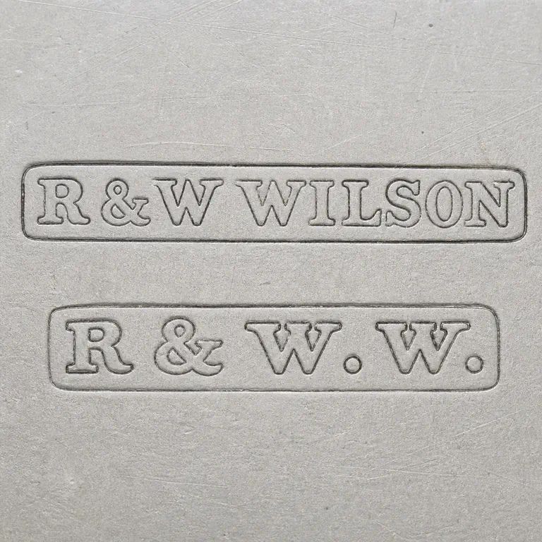 Robert & William Wilson: R&W Wilson; oxidized reconstruction.