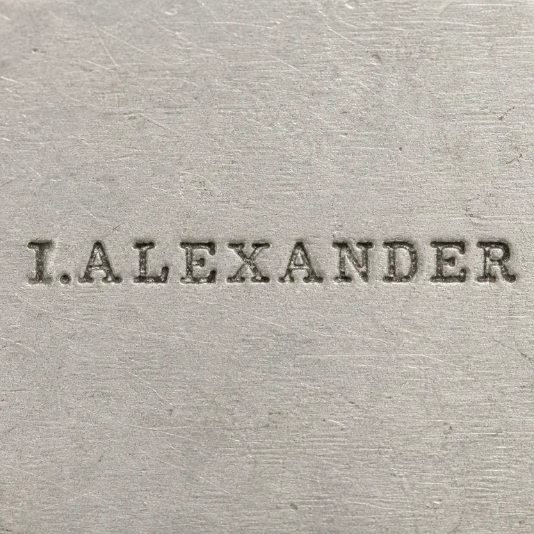 Isaac Alexander: I.Alexander; oxidized reconstruction.