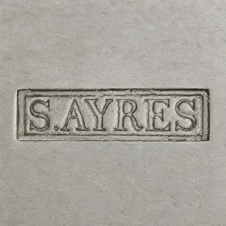 Samuel Ayres: S.Ayres; oxidized reconstruction.