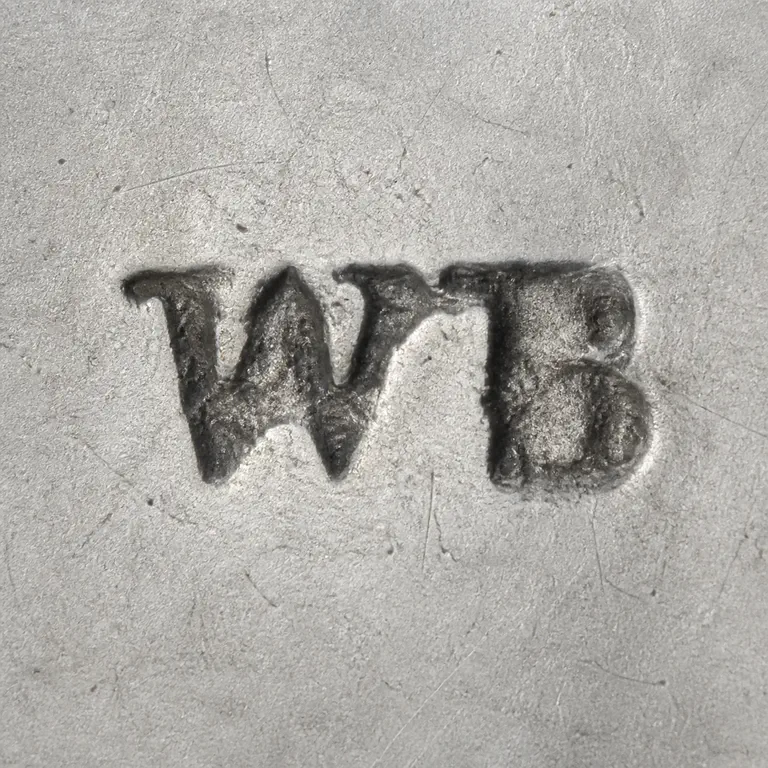 William Boulton: Source-bounded low-confidence contour preserves the visible mark geometry and supported lettering or device; oxidized reconstruction.