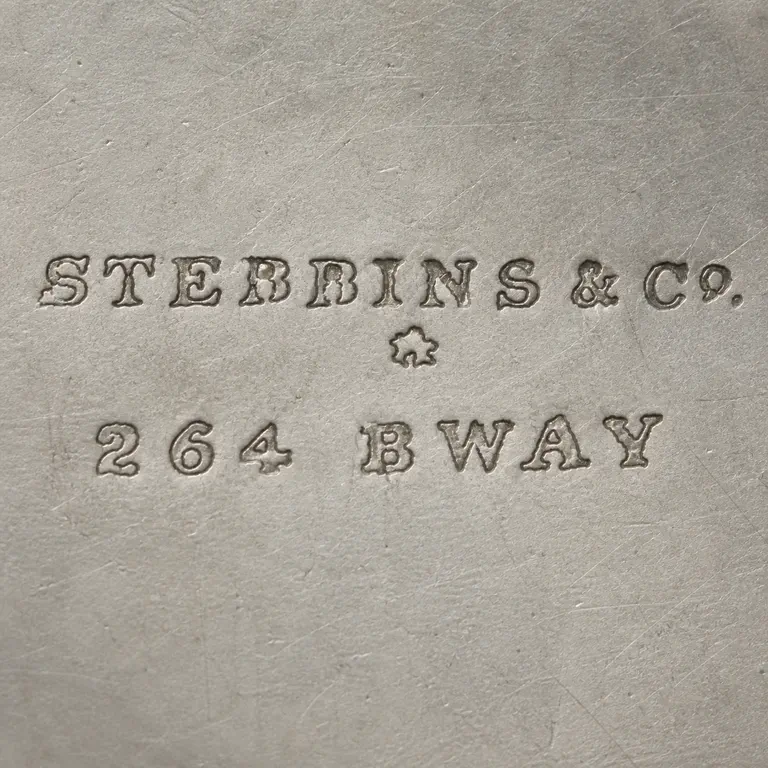 Stebbins & Company: Stebbins & Co., 264 Bway, NY; oxidized reconstruction.