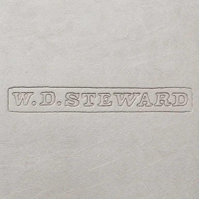 William D. Steward: W. D. Steward; oxidized reconstruction.