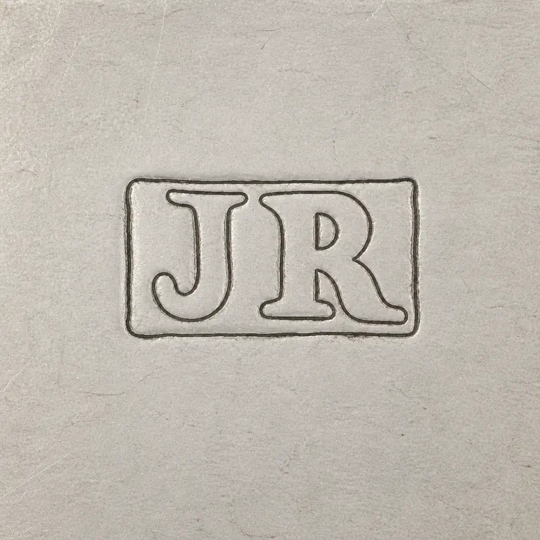 J R: Square contour reconstruction preserves the worn rectangular frame and supported J/R-like forms in left-to-right order; oxidized reconstruction.