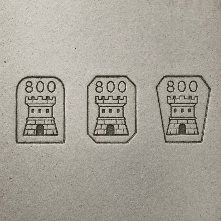 Large Articles FIRST STANDARD .916 Large Articles SECOND STANDARD .833: portuguese export mark 800 silver; oxidized reconstruction.