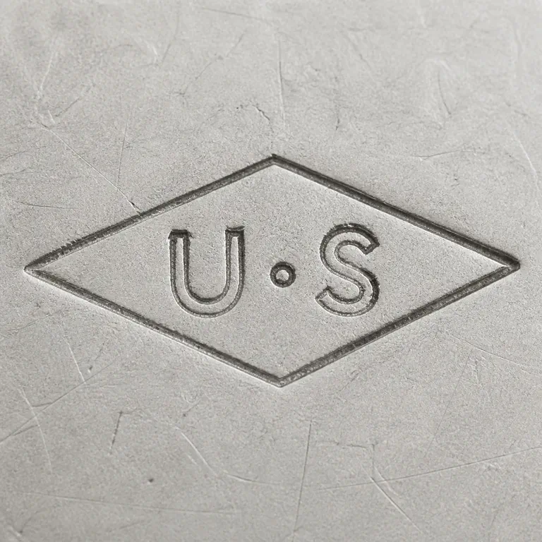 J S: Clean redraw preserves the U dot S sequence and long diamond-ended cartouche; oxidized reconstruction.