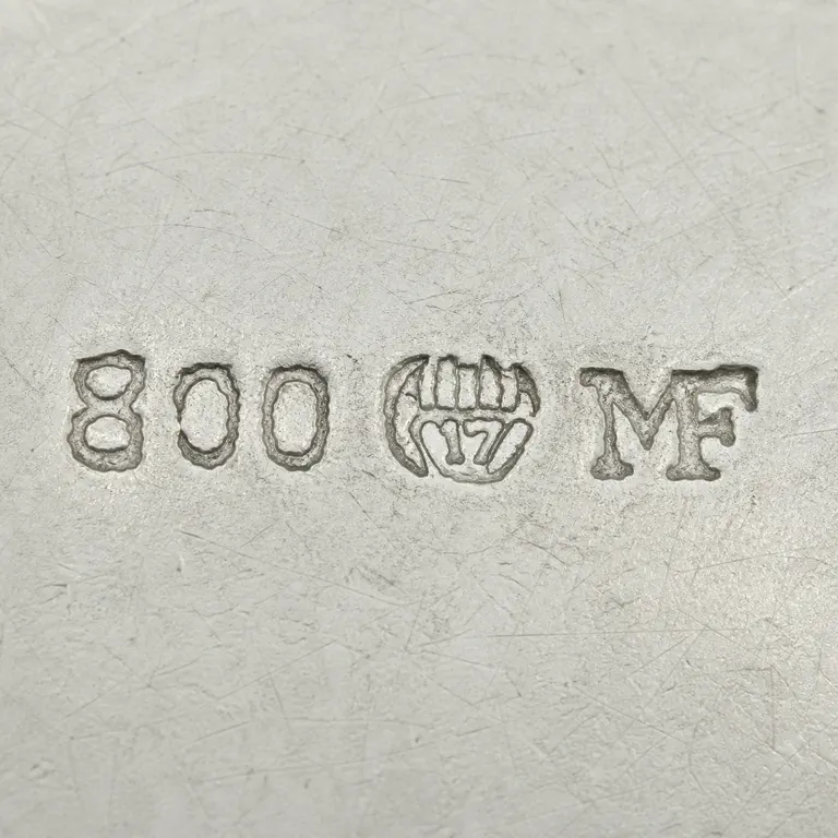 Julius Lemor: 800, divided central emblem, and MF; oxidized reconstruction.