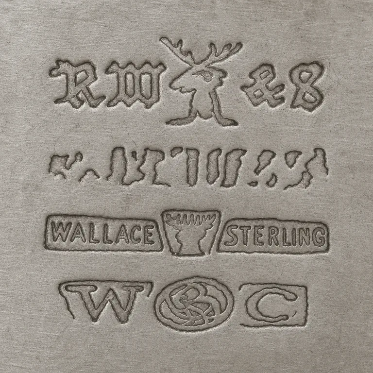 R. Wallace & Sons Mfg. Co.: RW&S, buck, stag's head; oxidized reconstruction.