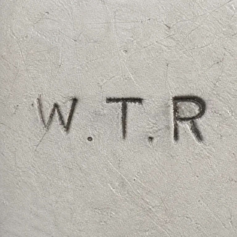 William Taylor Ryley: Visible W.period.T.period.R sequence source's simple unbordered arrangement; oxidized reconstruction.