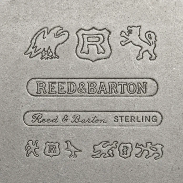 Reed & Barton: Eagle, R, Lion; oxidized reconstruction.