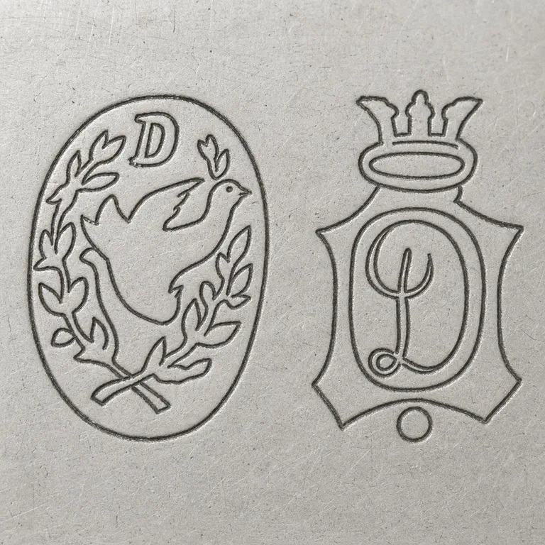 Wm. B. Durgin Co.: D, bird; oxidized reconstruction.