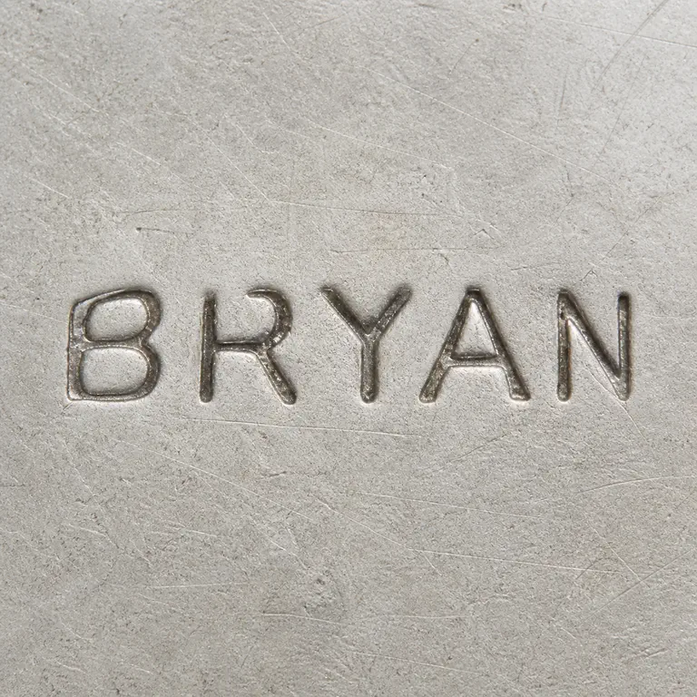 John Bryan (1897-1982): John Bryan jewelry mark · Bryan; oxidized reconstruction.